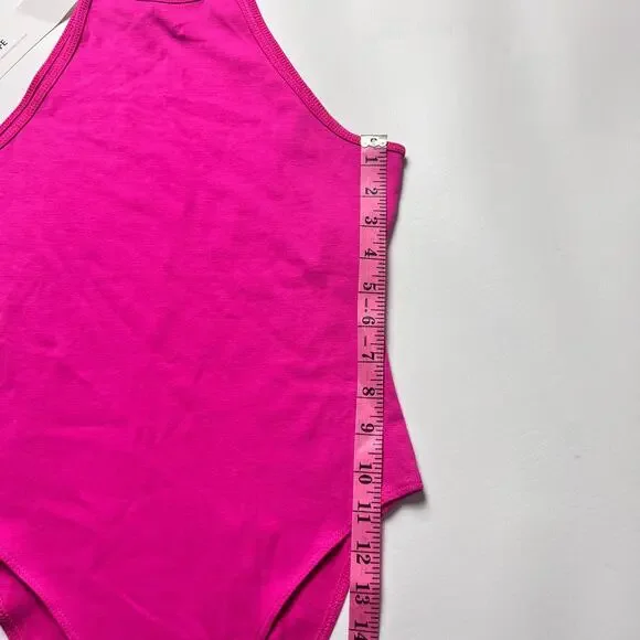 Zara Women's High Neck Pink Thin Strap Bodysuit Sz S - Picture 4 of 14